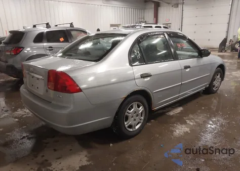 2001 Honda Civic Lx from USA, damaged, VIN 2HGES165X1H531455